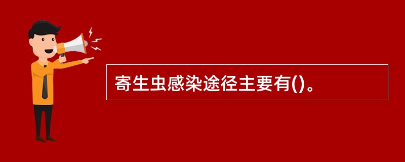 寄生虫感染途径主要有()。