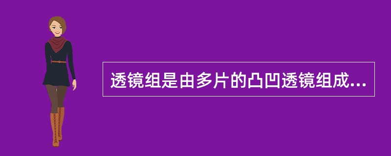 透镜组是由多片的凸凹透镜组成的,它的作用是()。