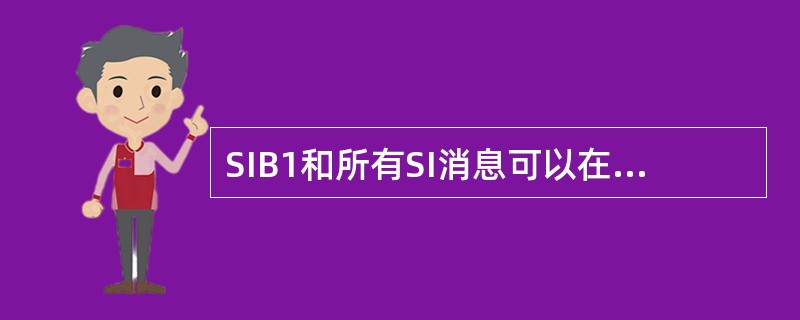 SIB1和所有SI消息可以在哪些信道传输()A、BCCHB、DL£­SCHC、P