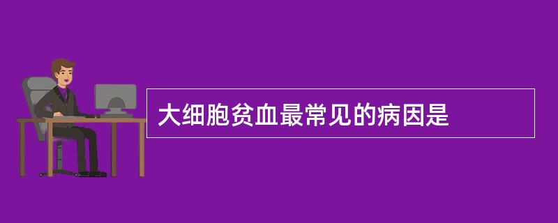 大细胞贫血最常见的病因是