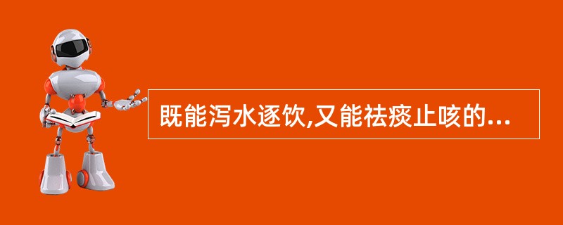 既能泻水逐饮,又能祛痰止咳的药物是