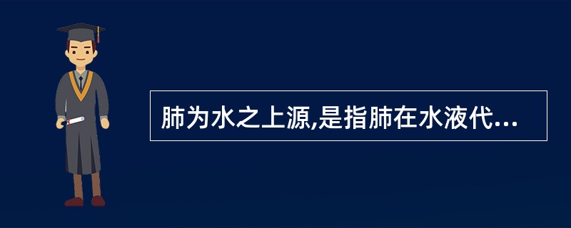 肺为水之上源,是指肺在水液代谢中具有____、____的功能。