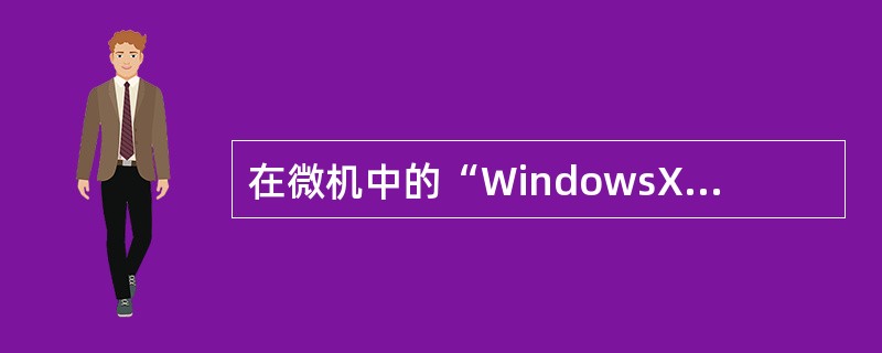 在微机中的“WindowsXP”,从软件归类来看,应属于( )。