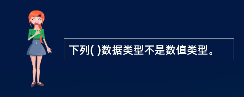下列( )数据类型不是数值类型。