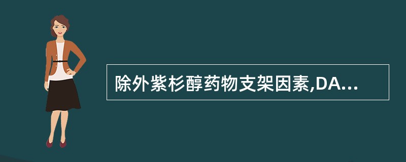 除外紫杉醇药物支架因素,DAPT评分()患者更适长期双抗治疗亦获验证.A、2C、