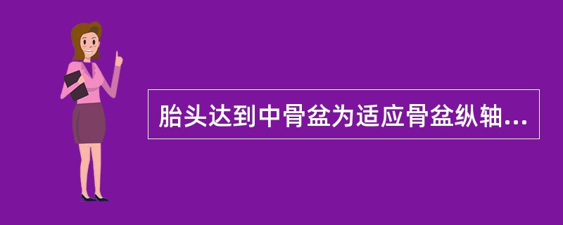 胎头达到中骨盆为适应骨盆纵轴而旋转,使其矢状缝与中骨盆出口前后径相一致