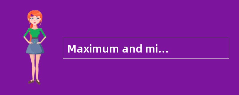 Maximum and minimum working temperatures