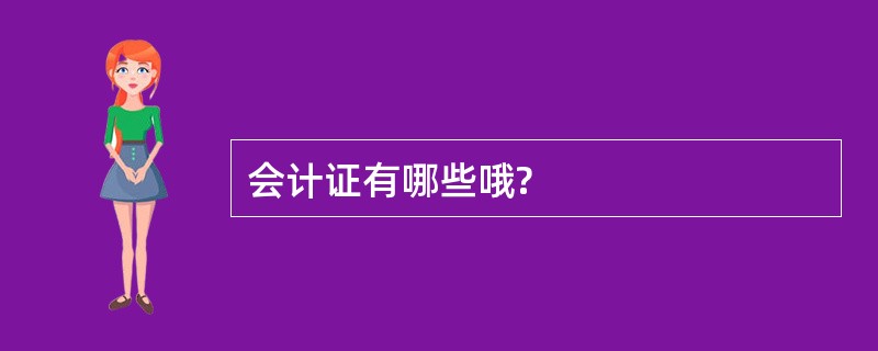 会计证有哪些哦?