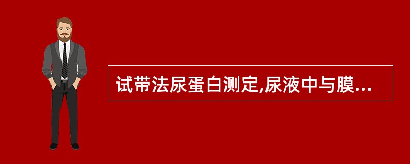 试带法尿蛋白测定,尿液中与膜块反应的主要是