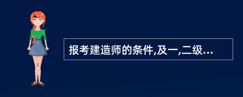 报考建造师的条件,及一,二级建筑师有什么分别?