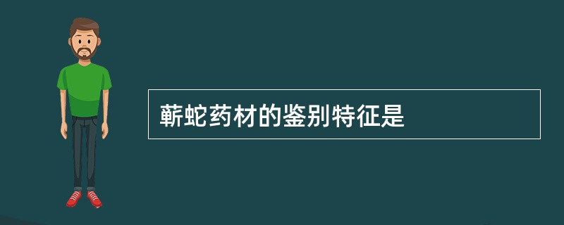 蕲蛇药材的鉴别特征是