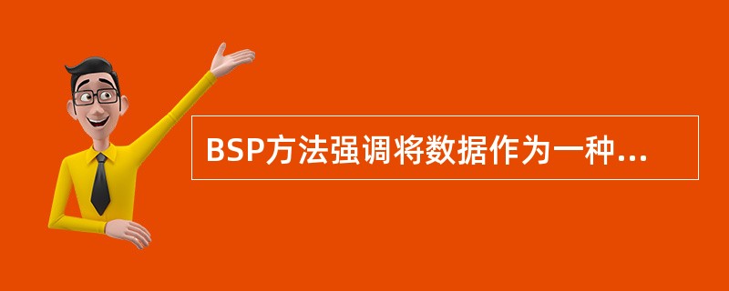 BSP方法强调将数据作为一种企业的()加以管理。