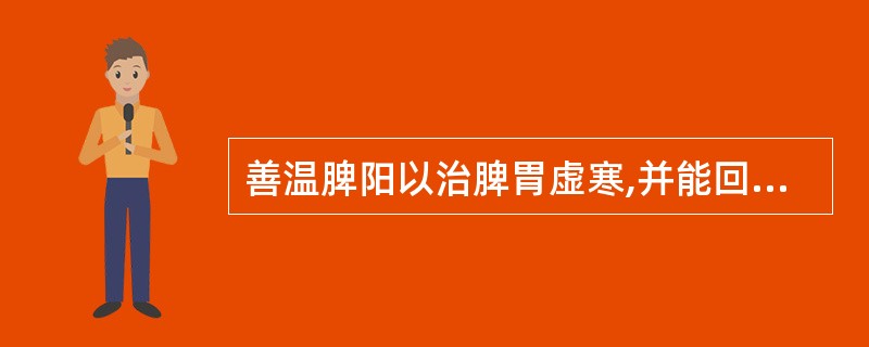 善温脾阳以治脾胃虚寒,并能回阳的药是()。