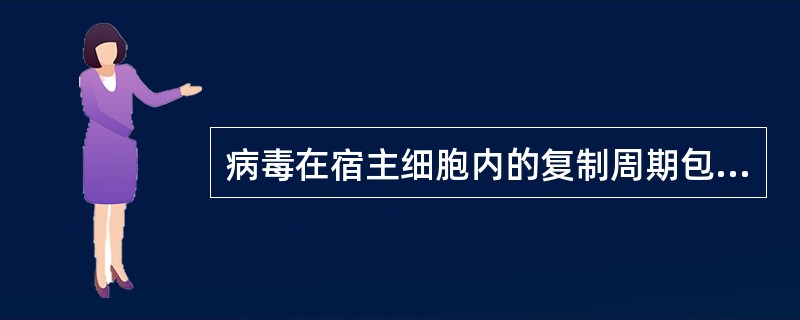 病毒在宿主细胞内的复制周期包括( )。A、吸附和穿入、脱壳、生物合成、装配与释放