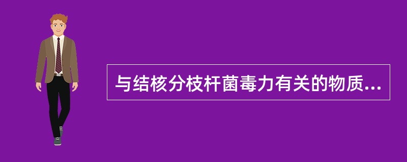 与结核分枝杆菌毒力有关的物质是A、细菌的细胞壁B、内毒素C、外毒素D、索状因子E