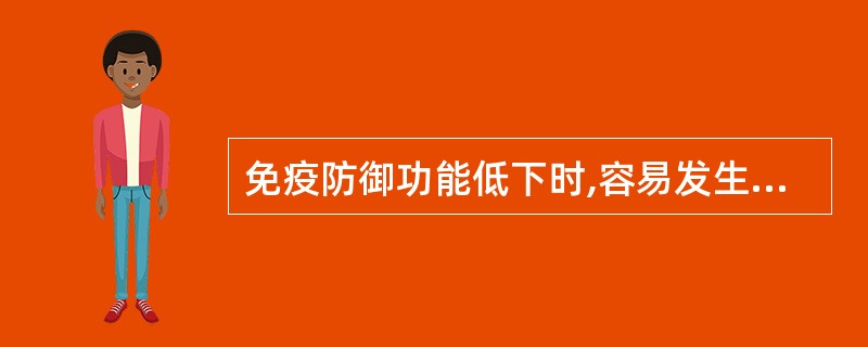 免疫防御功能低下时,容易发生A、移植排斥反应B、自身免疫病C、超敏反应D、感染E