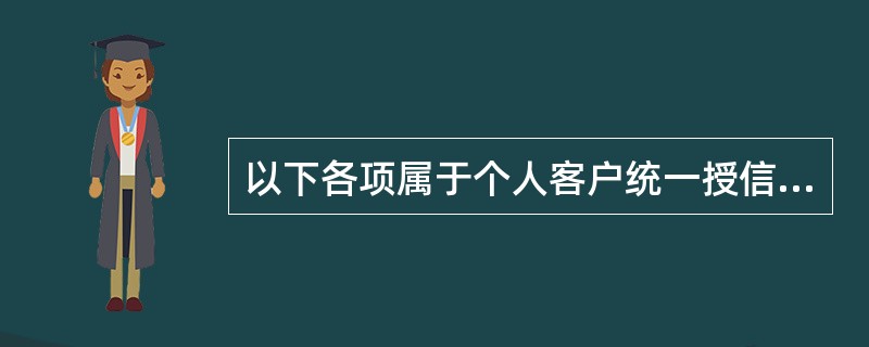 以下各项属于个人客户统一授信管理应遵循的原则的是 ( )