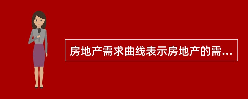 房地产需求曲线表示房地产的需求量与其价格之间的关系,在价格较高时( ),在价格较