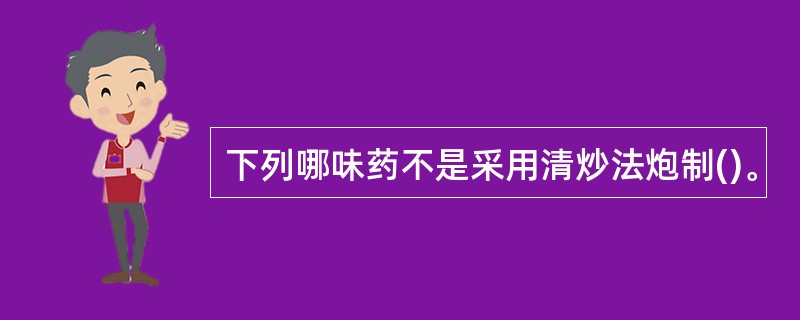 下列哪味药不是采用清炒法炮制()。