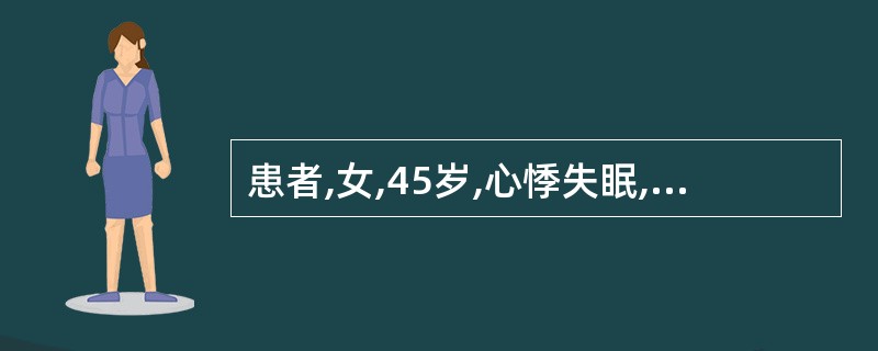 患者,女,45岁,心悸失眠,盗汗,舌红,脉细数,首选药物是A、首乌藤B、合欢皮C