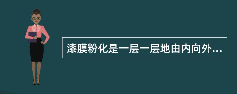 漆膜粉化是一层一层地由内向外发生,直至全部油漆被破坏。