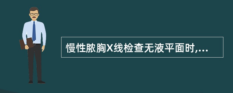 慢性脓胸X线检查无液平面时,易误诊为()