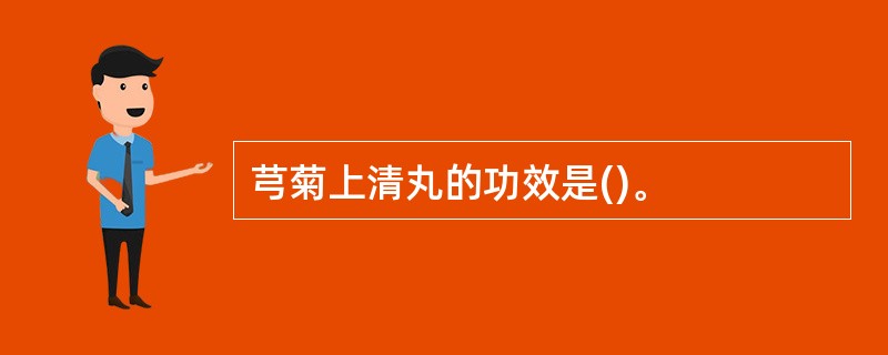 芎菊上清丸的功效是()。
