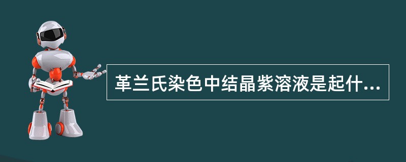 革兰氏染色中结晶紫溶液是起什么作用的溶液