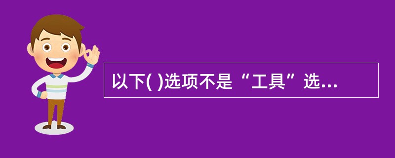 以下( )选项不是“工具”选项卡中的选项。