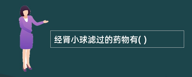 经肾小球滤过的药物有( )