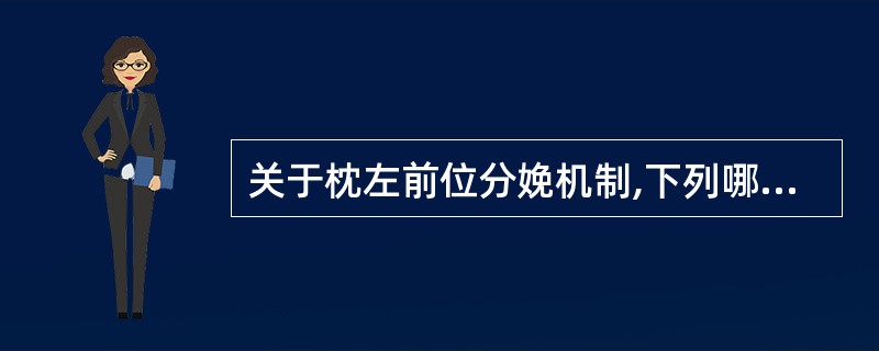 关于枕左前位分娩机制,下列哪项是最正确的()