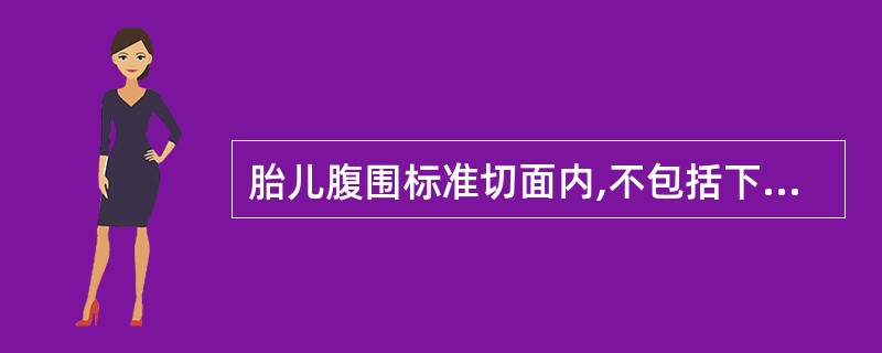 胎儿腹围标准切面内,不包括下列哪种结构