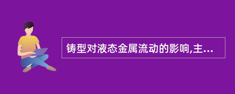 铸型对液态金属流动的影响,主要是:铸型的型腔特点、铸型的导热能力、铸型中的气体及