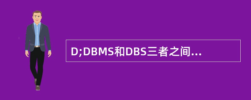 D;DBMS和DBS三者之间的关系是( )。