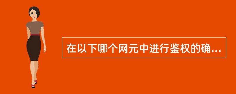 在以下哪个网元中进行鉴权的确认工作。()