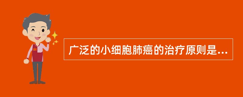 广泛的小细胞肺癌的治疗原则是A、手术根治B、放疗后化疗C、化疗为主,可以局部姑息