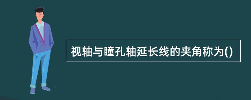 视轴与瞳孔轴延长线的夹角称为()