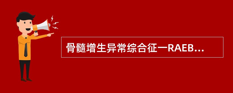 骨髓增生异常综合征一RAEB骨髓原始粒细胞占