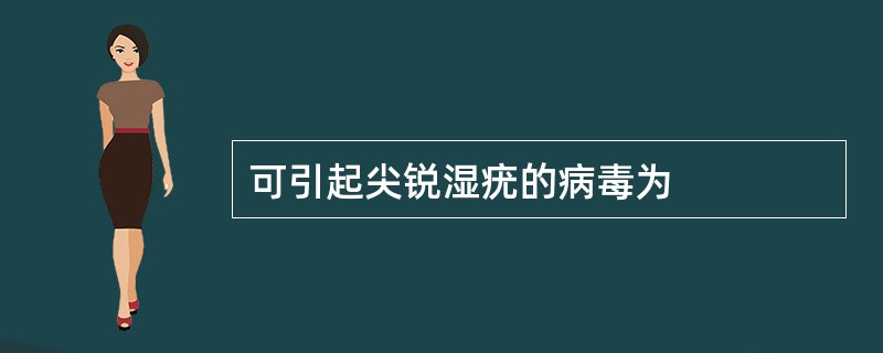 可引起尖锐湿疣的病毒为