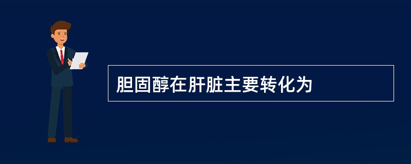 胆固醇在肝脏主要转化为