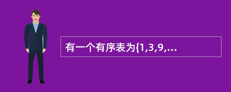 有一个有序表为{1,3,9,12,32,41,45,62,75,77,82,95