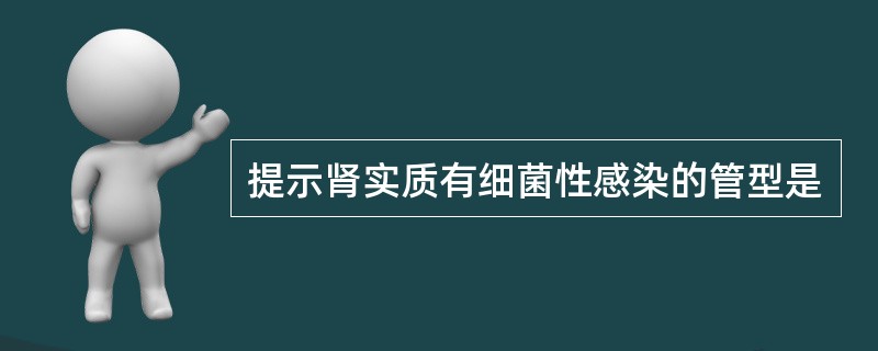 提示肾实质有细菌性感染的管型是