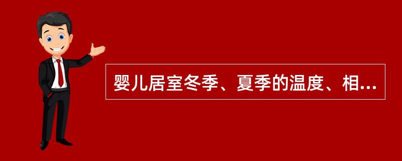 婴儿居室冬季、夏季的温度、相对湿度分别为()。