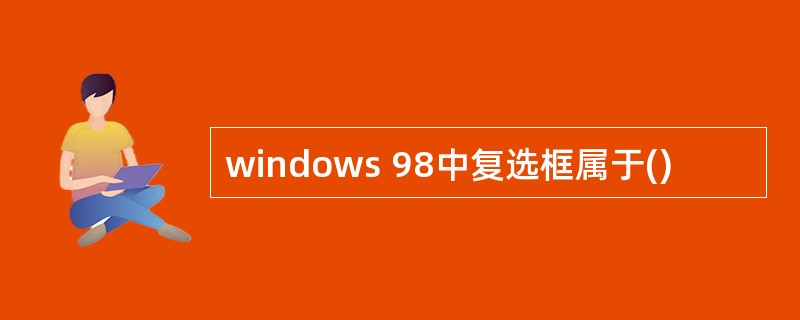 windows 98中复选框属于()