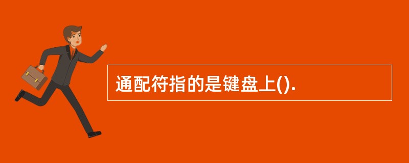 通配符指的是键盘上().