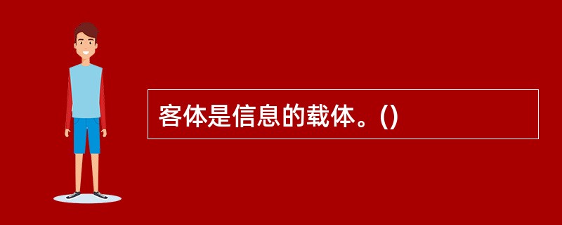 客体是信息的载体。()