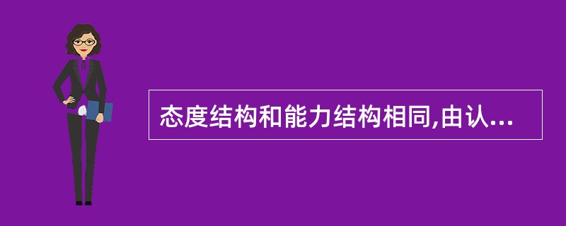 态度结构和能力结构相同,由认知成分构成。( )