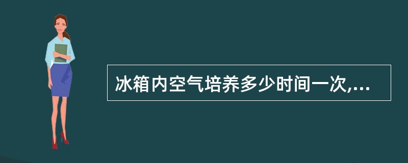 冰箱内空气培养多少时间一次,无真菌生长或培养皿(90mm)细菌生长菌落合格A、每