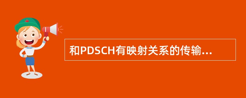 和PDSCH有映射关系的传输信道、控制信息有()