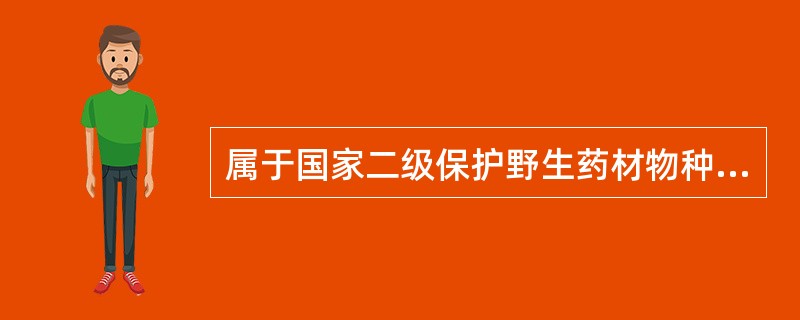 属于国家二级保护野生药材物种的是( )。